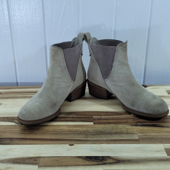 Timberland Sutherlin Bay Slouch Chelsea Boots  Light Taupe Beige Suede Size 7.5 - Picture 5 of 16
